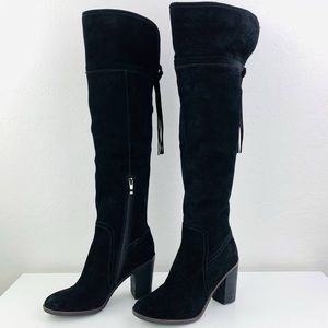 FRANCO SARTO SUEDE OVER THE KNEE BOOTS